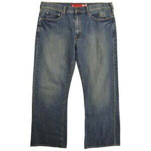 GUESS Jeans Size 36 x 30 Wide Leg Relaxed Dark Blue Denim